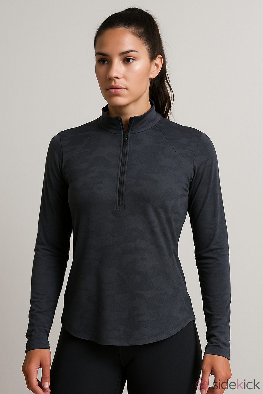 Spyder - Women's Black Camo Half-Zip Pullover, Size M